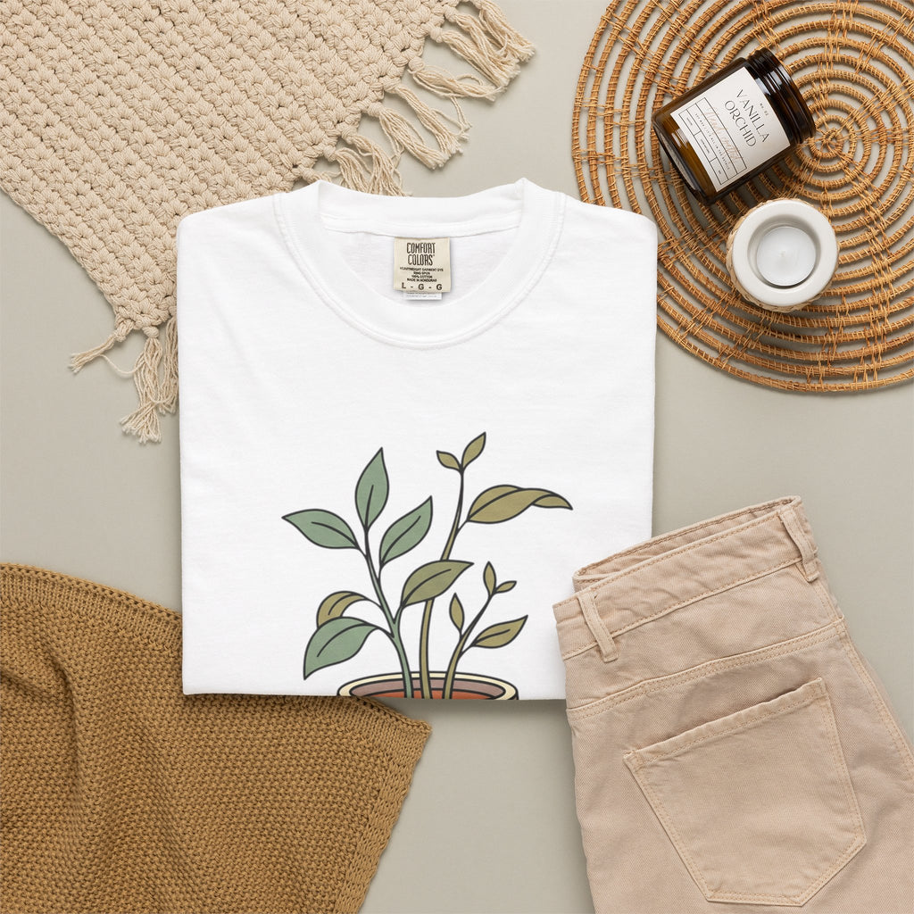 Growing Through It Plant Tee — Self Growth Graphic T-Shirt