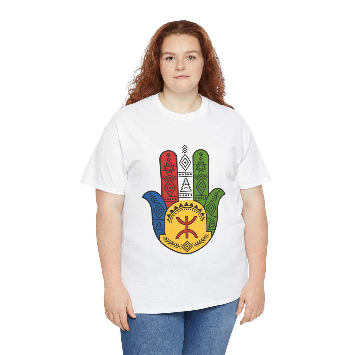 Hamsa Hand T-Shirt — Colorful Ethiopian Symbol Protection Tee