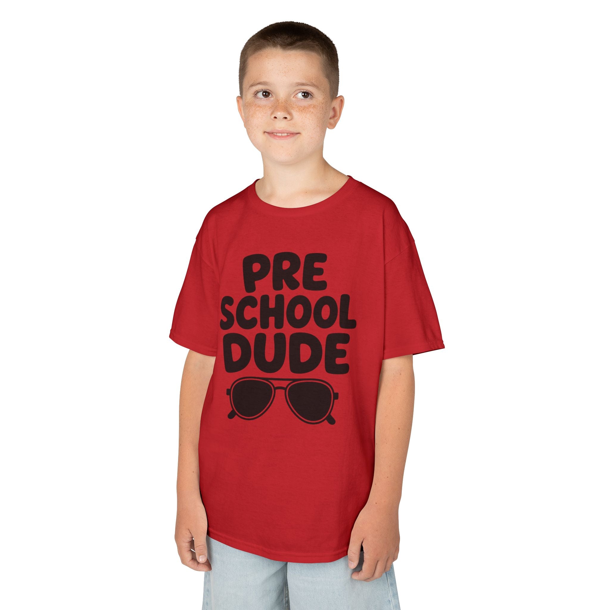 Preschool Dude Kids T‑Shirt — 'Preschool Dude' Sunglasses Graphic Tee for Boys