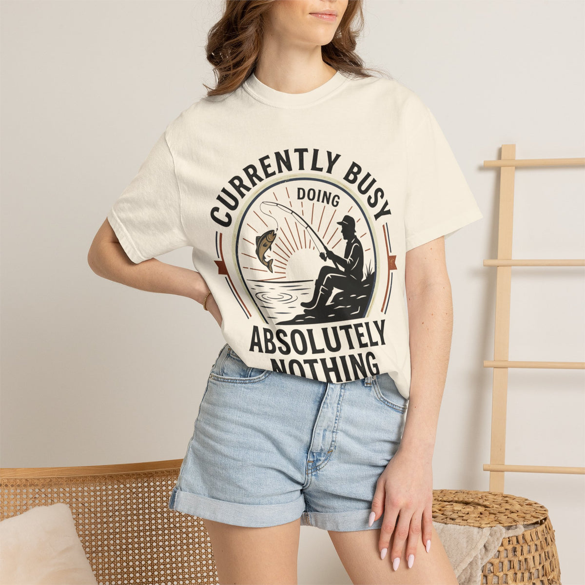 T-Shirt — Currently Busy Doing Absolutely Nothing Fishing Graphic