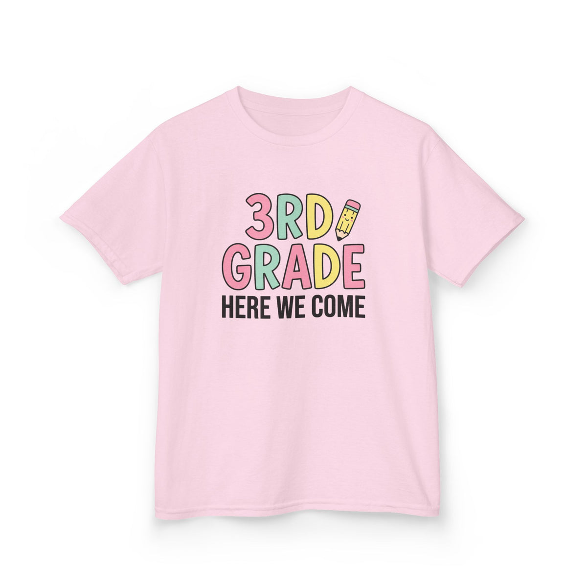 3rd Grade Here We Come Kids T‑Shirt — Back to School Cute Pencil Design