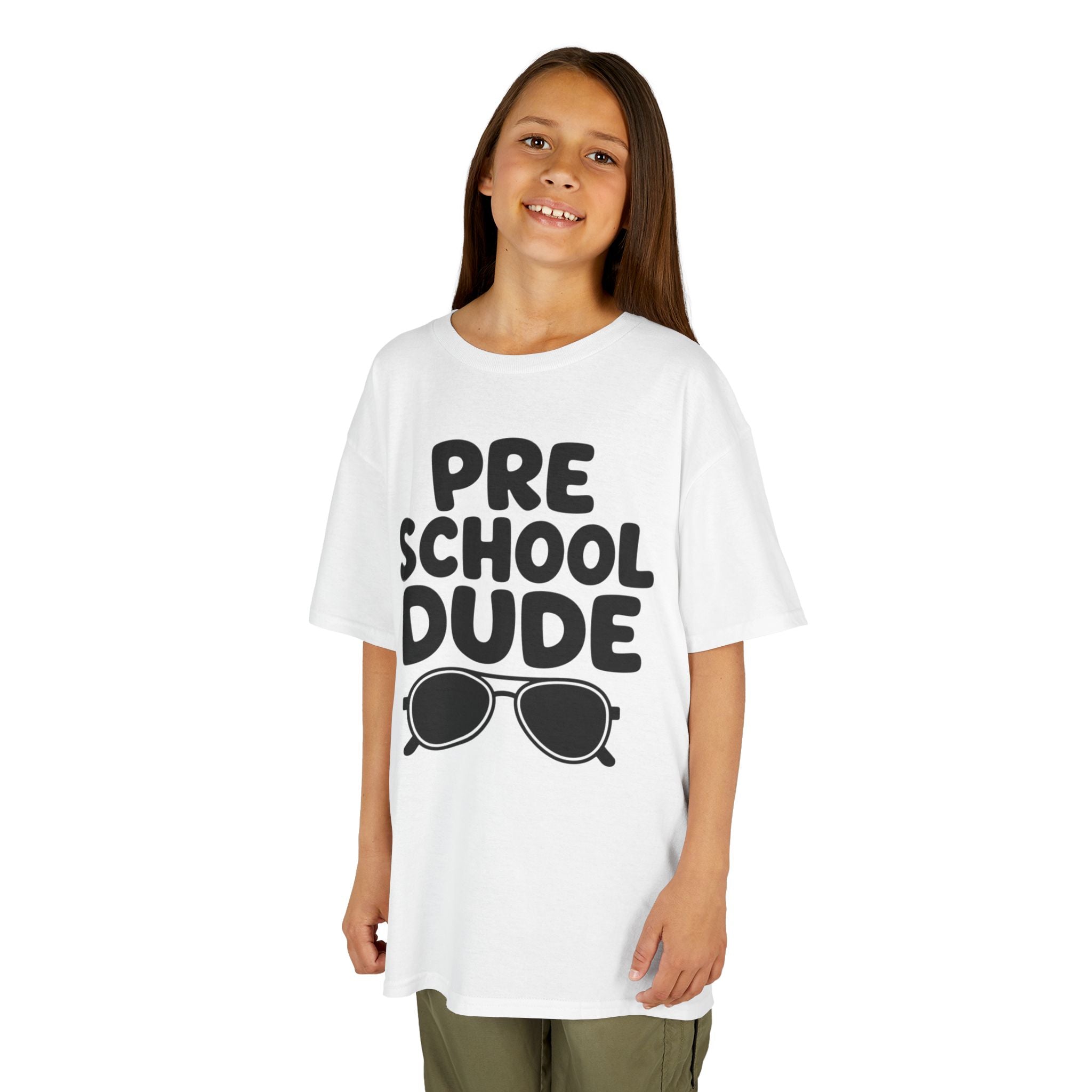 Preschool Dude Kids T‑Shirt — 'Preschool Dude' Sunglasses Graphic Tee for Boys