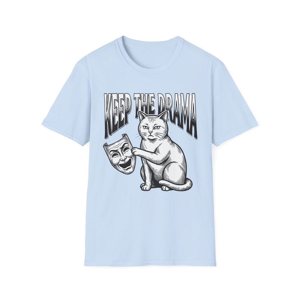 Keep the Drama Cat T-Shirt — Funny Cat Graphic Tee with 'Keep The Drama' Slogan