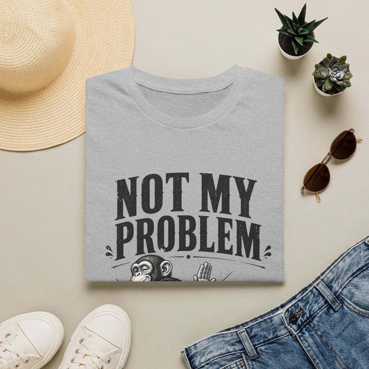 Not My Problem Monkey Tee