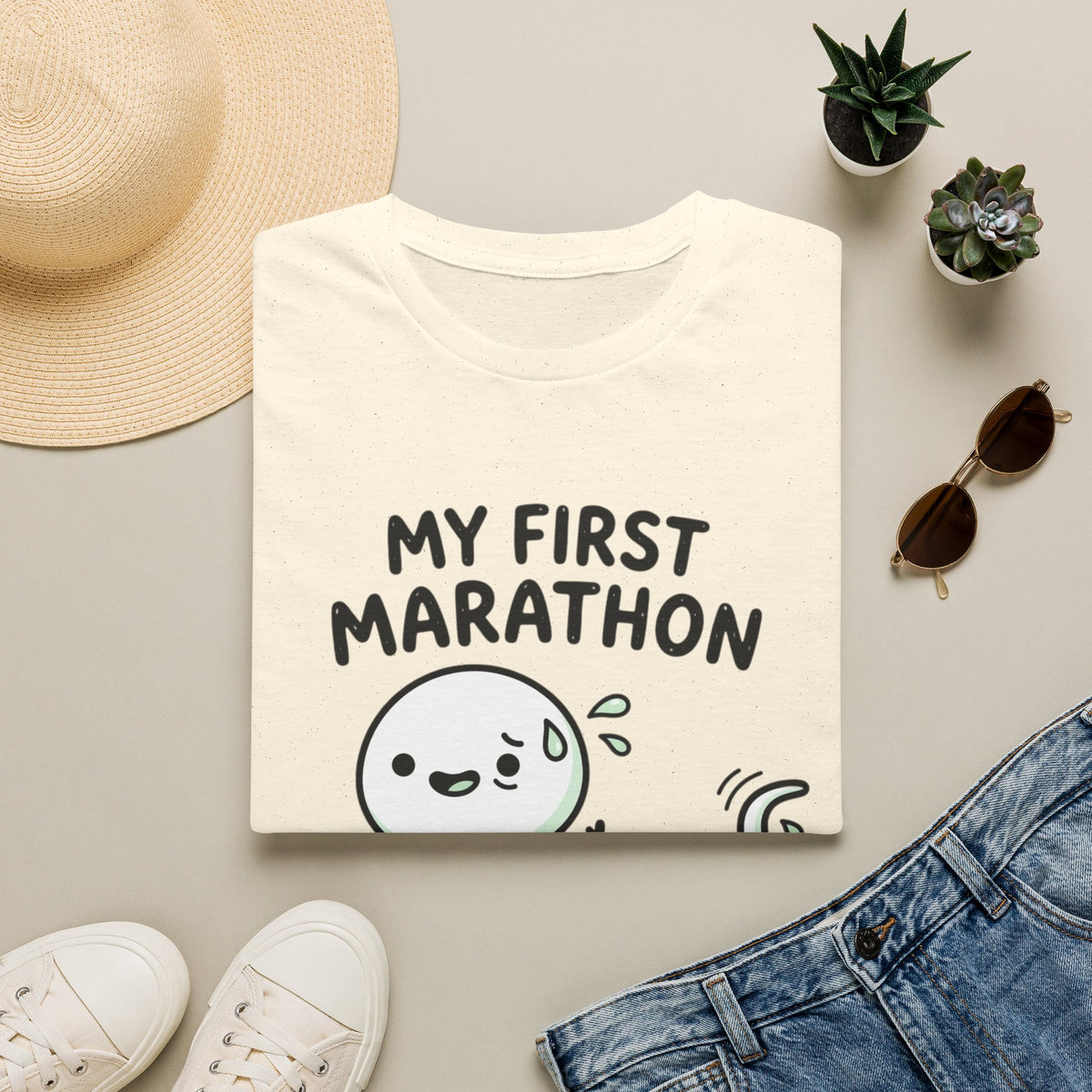 My First Marathon T-Shirt — Cute Beginner Runner Tee