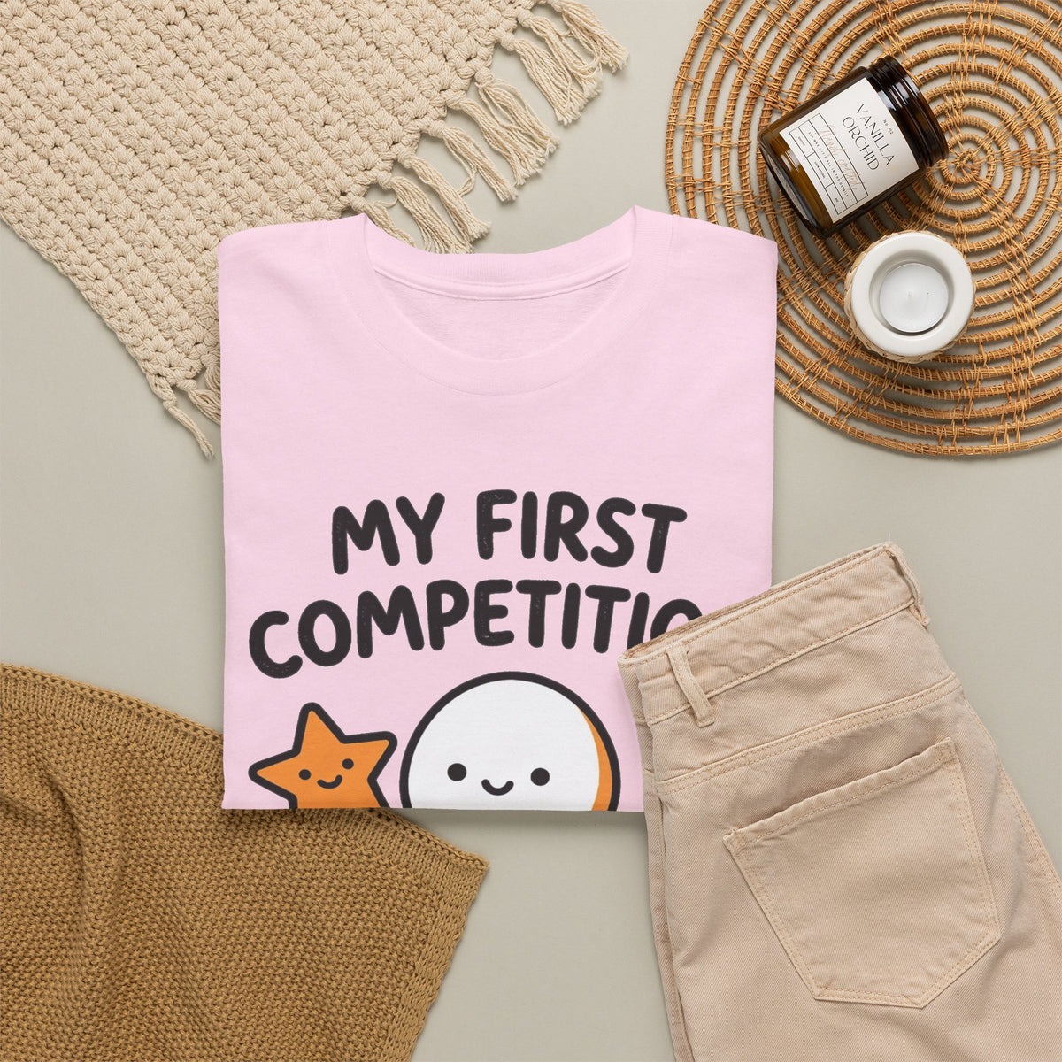 My First Competition Kids T‑Shirt – Cute Champ Podium Design