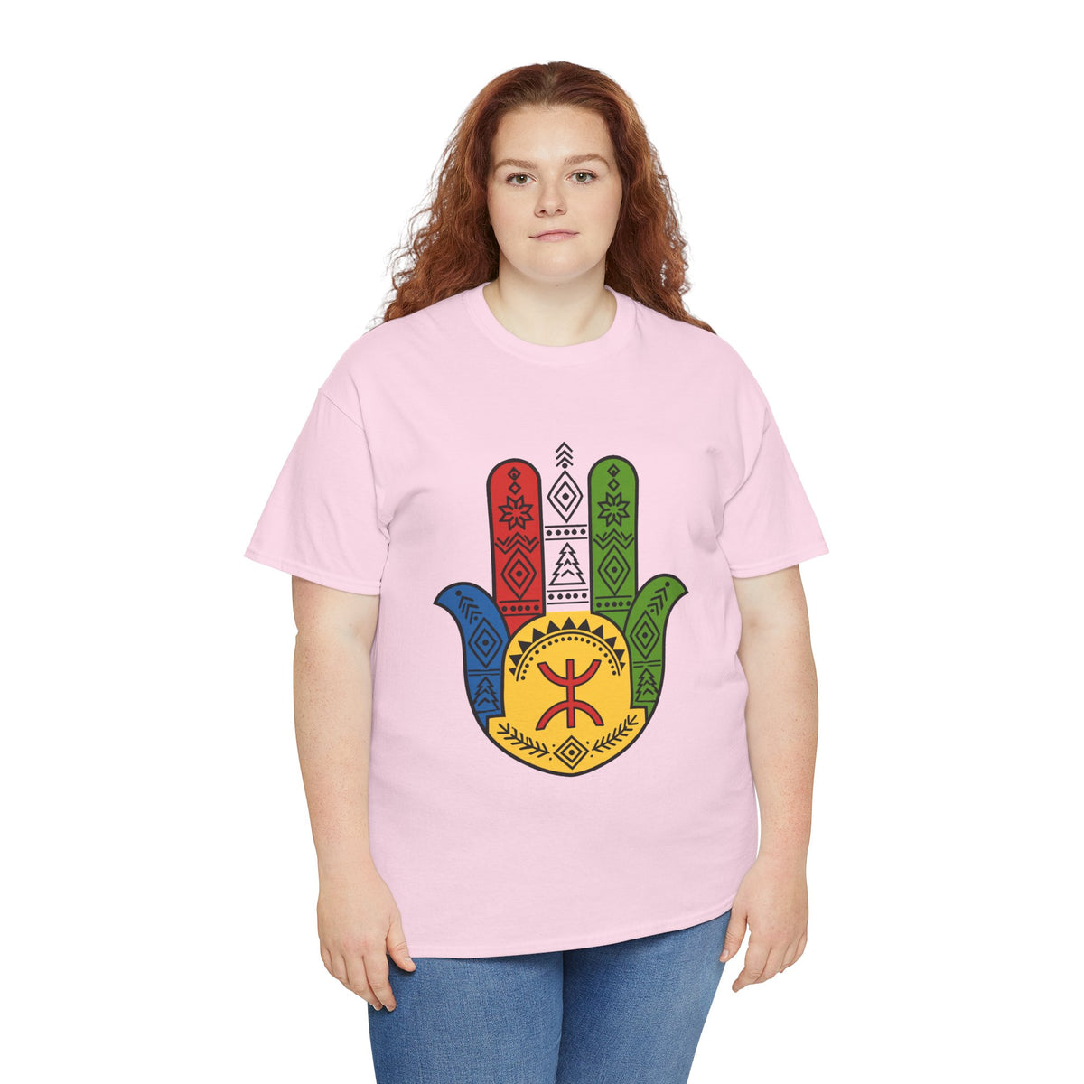 Hamsa Hand T-Shirt — Colorful Ethiopian Symbol Protection Tee