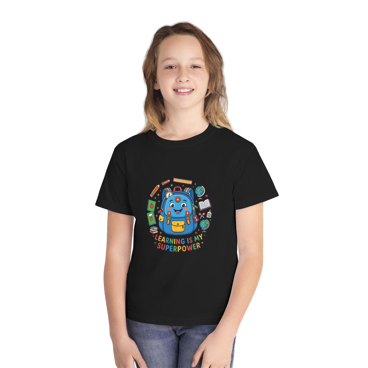 Learning Is My Superpower Kids Tee