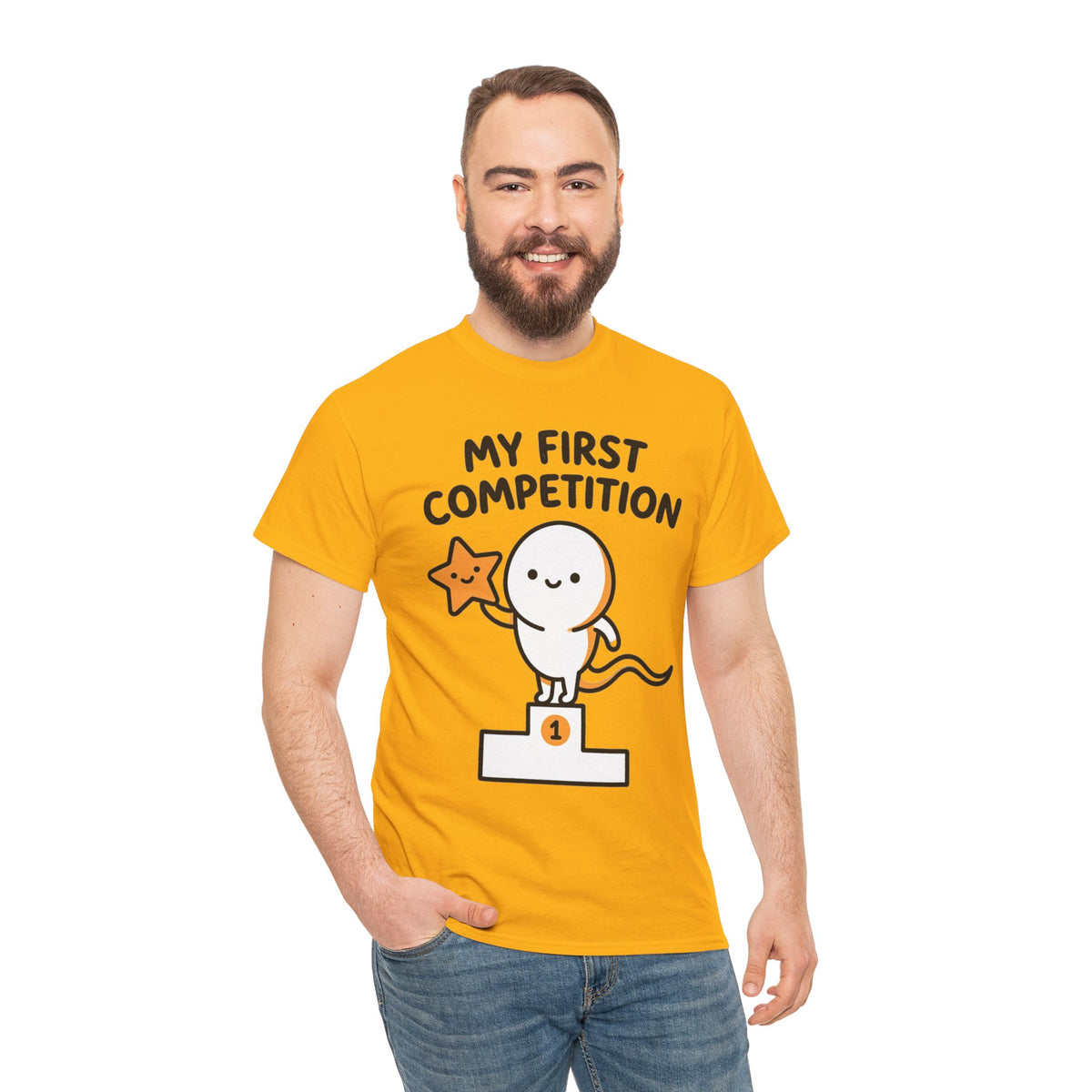 My First Competition Kids T‑Shirt – Cute Champ Podium Design