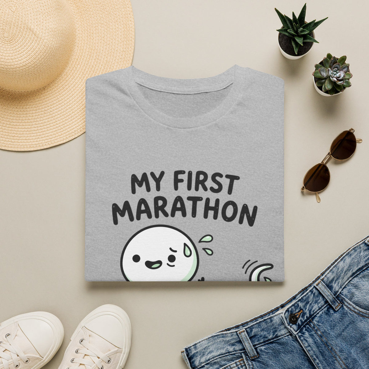 My First Marathon T-Shirt — Cute Beginner Runner Tee