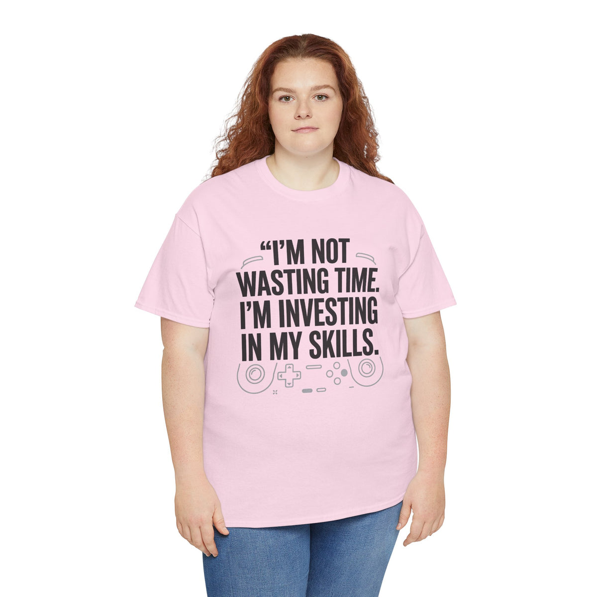 Gaming Tee - "I'm Not Wasting Time, I'm Investing In My Skills" Motivational Gamer T-Shirt