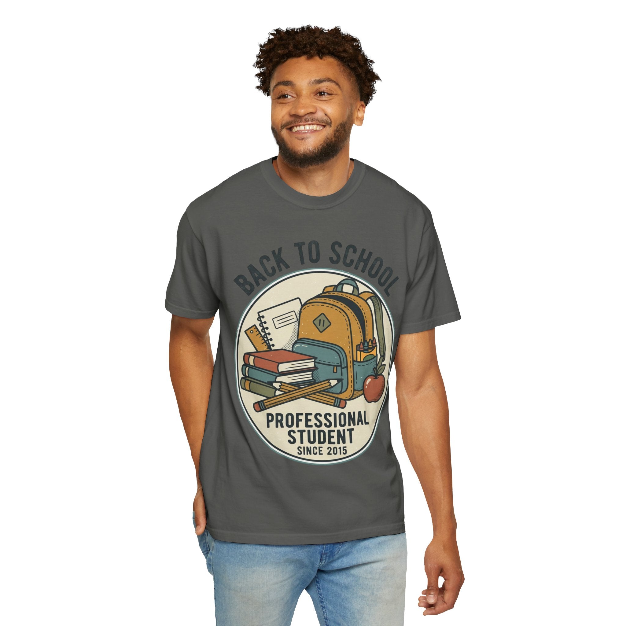 Back to School 'Professional Student' T-Shirt — Backpack & Books Graphic