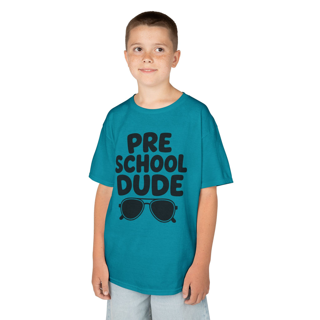 Preschool Dude Kids T‑Shirt — 'Preschool Dude' Sunglasses Graphic Tee for Boys