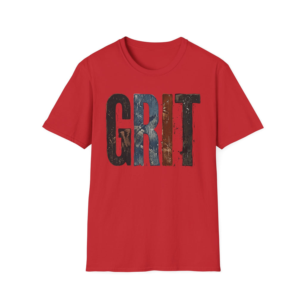 Grit Graphic T-Shirt — Rustic Patriotic Stripes Motivational Tee