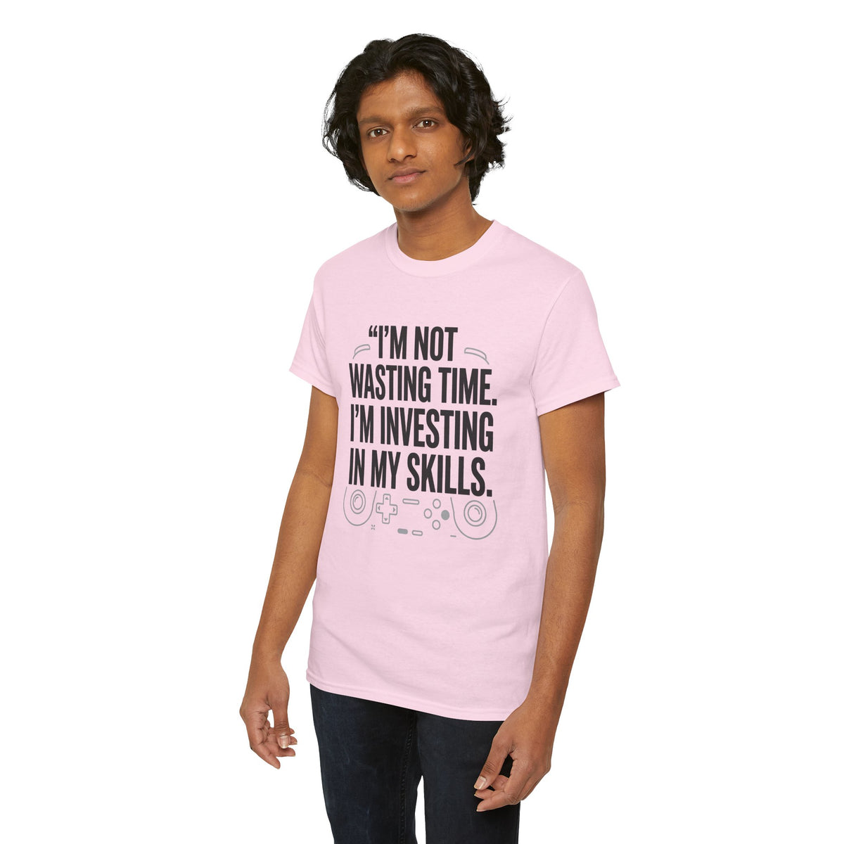 Gaming Tee - "I'm Not Wasting Time, I'm Investing In My Skills" Motivational Gamer T-Shirt