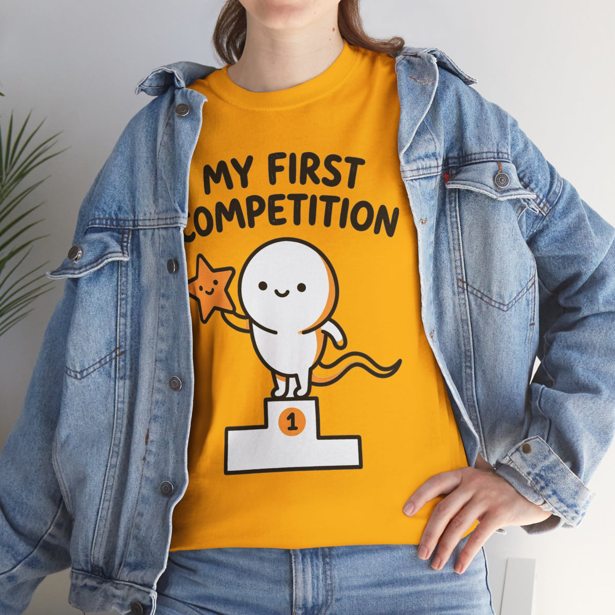 My First Competition Kids T‑Shirt – Cute Champ Podium Design