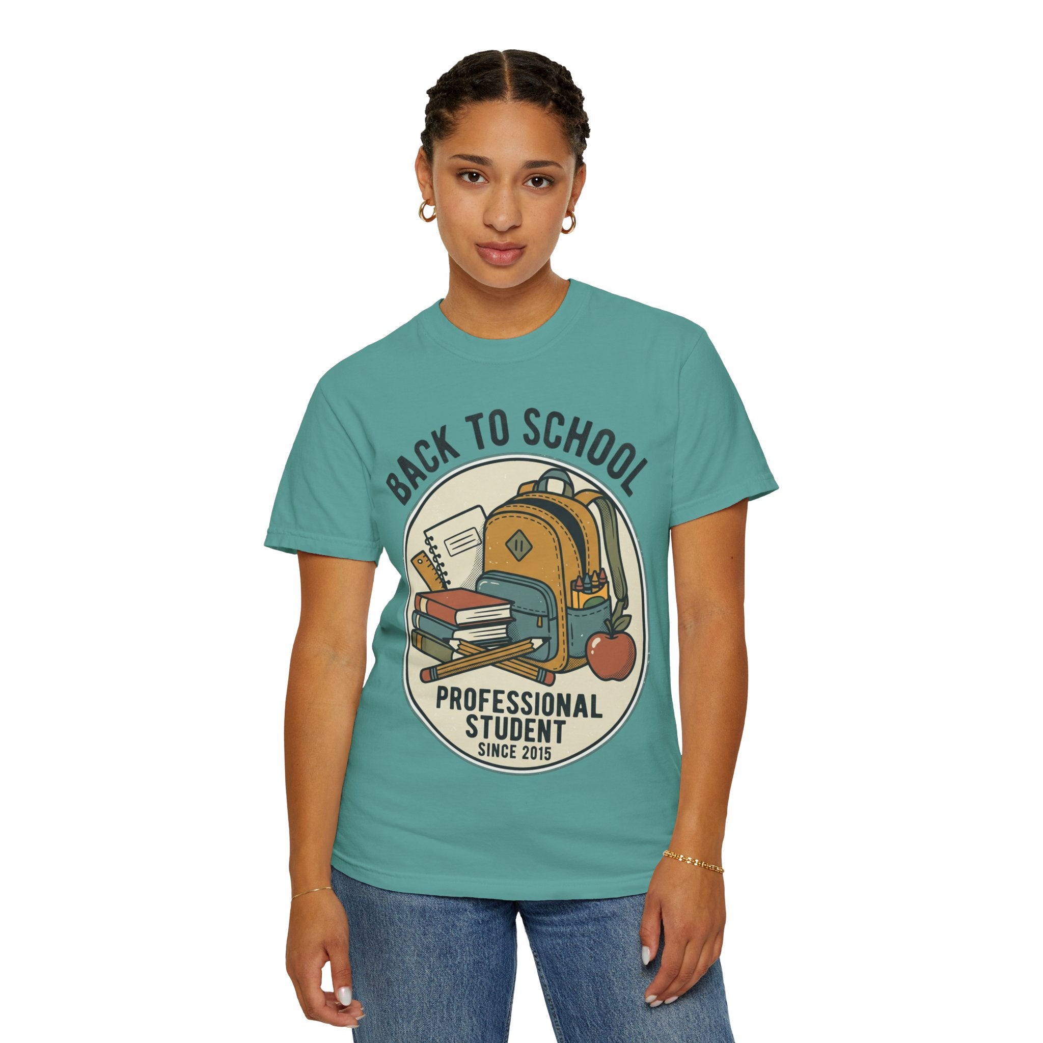 Back to School 'Professional Student' T-Shirt — Backpack & Books Graphic