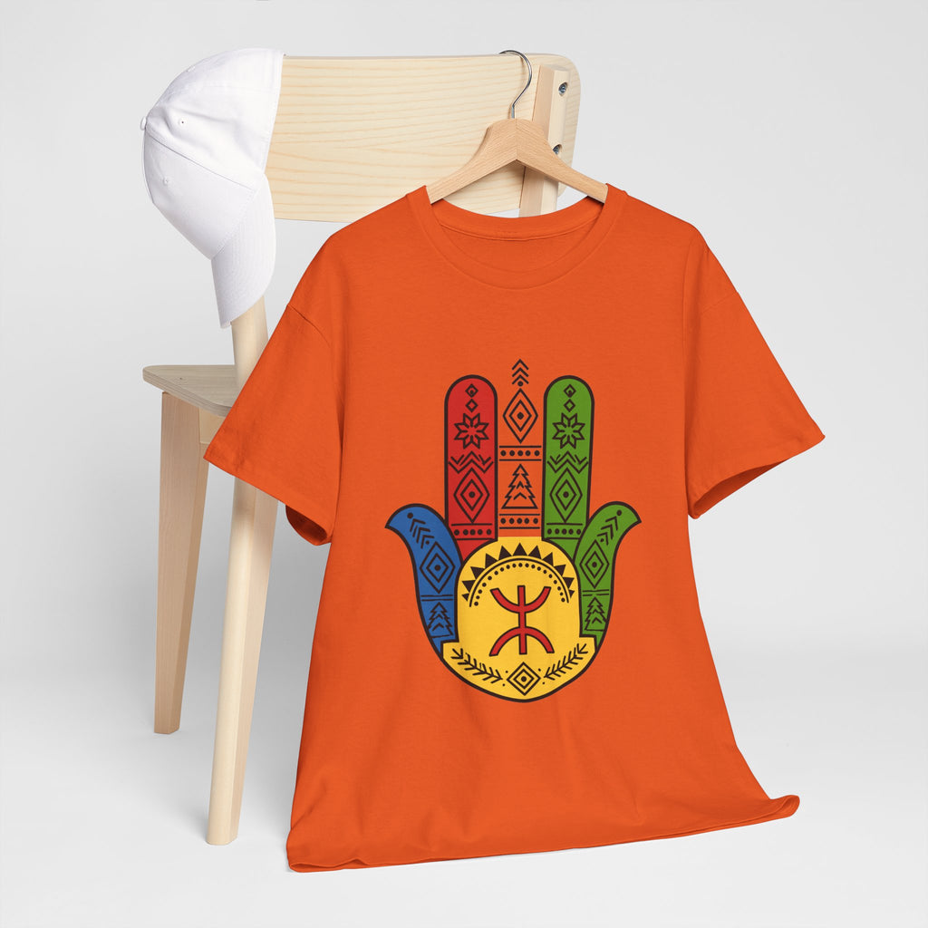 Hamsa Hand T-Shirt — Colorful Ethiopian Symbol Protection Tee
