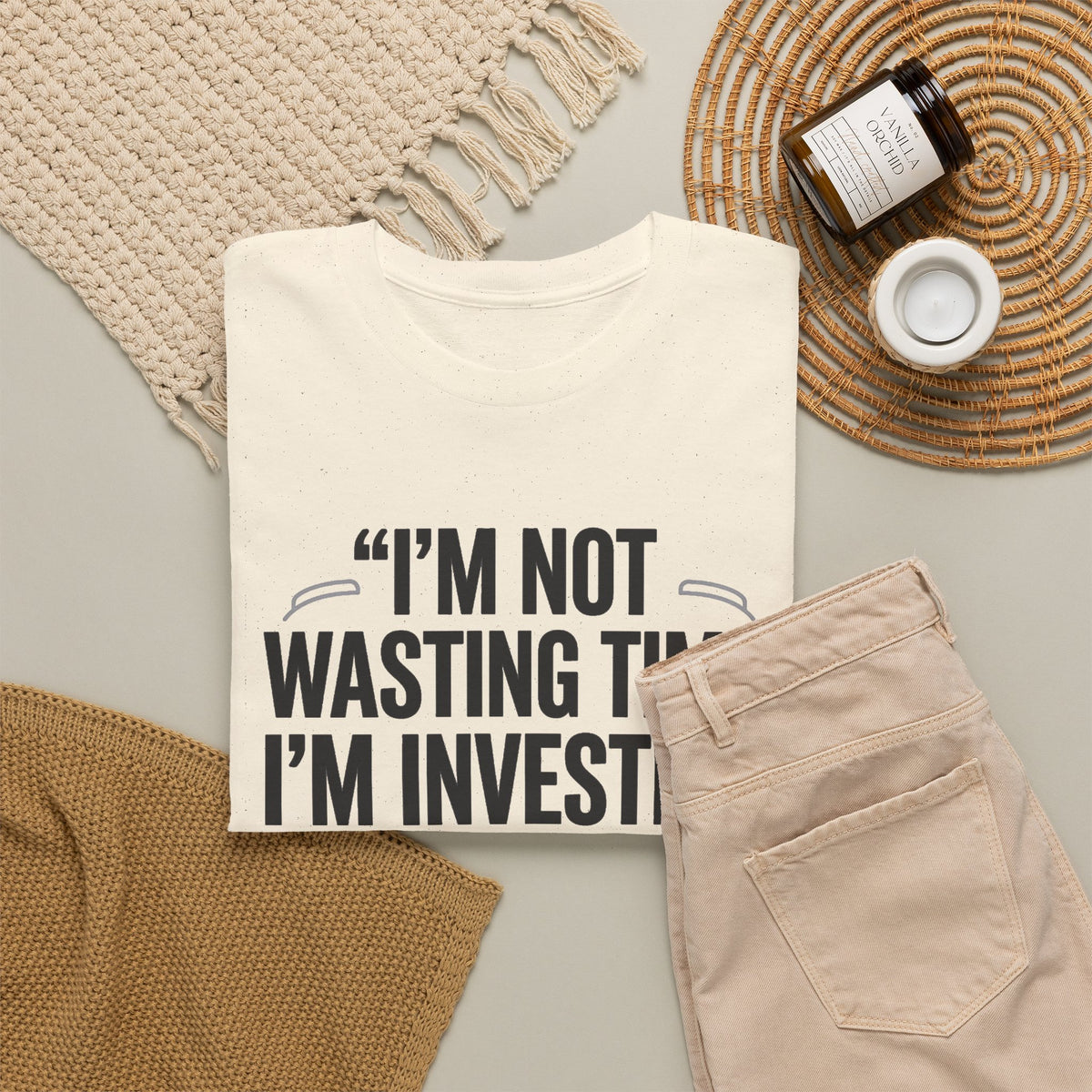 Gaming Tee - "I'm Not Wasting Time, I'm Investing In My Skills" Motivational Gamer T-Shirt