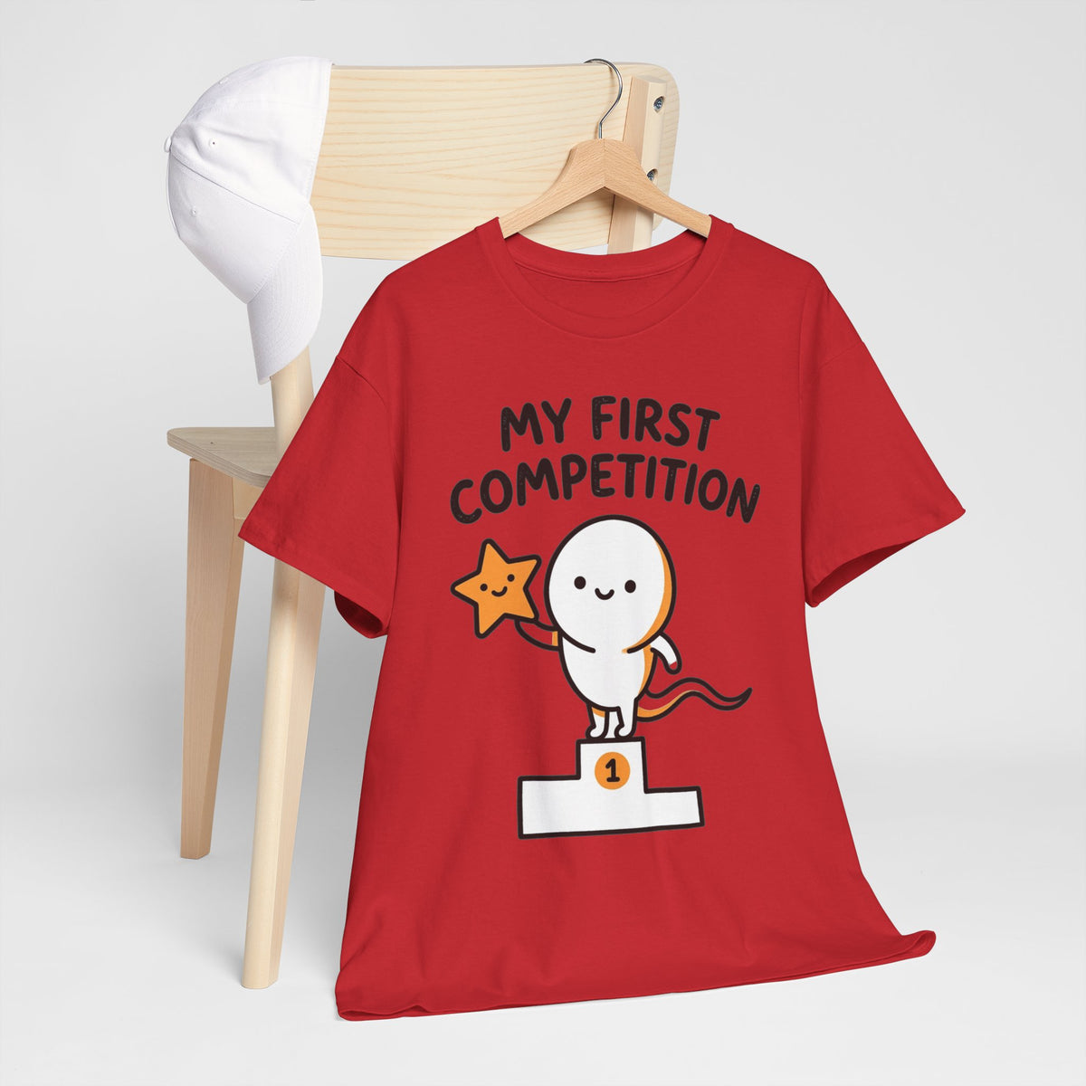 My First Competition Kids T‑Shirt – Cute Champ Podium Design
