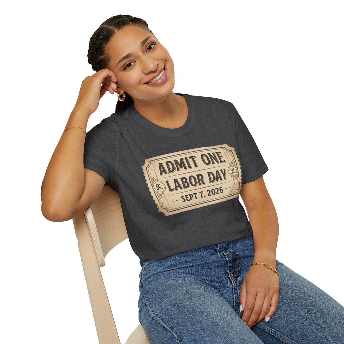 Labor Day 'Admit One' Ticket T-Shirt — Sept 7, 2026 Celebration Tee
