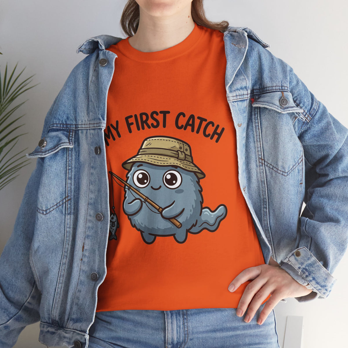 T-Shirt — "My First Catch" Cute Baby Narwhal Fishing Tee