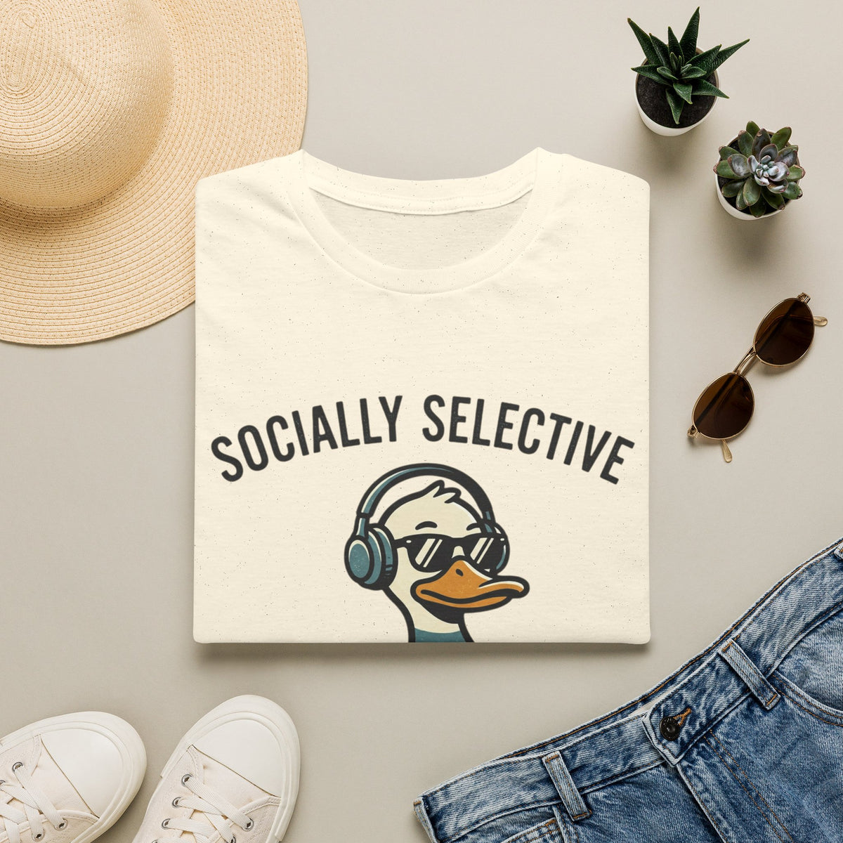 Socially Selective Duck T-Shirt — Funny Introvert Graphic Tee