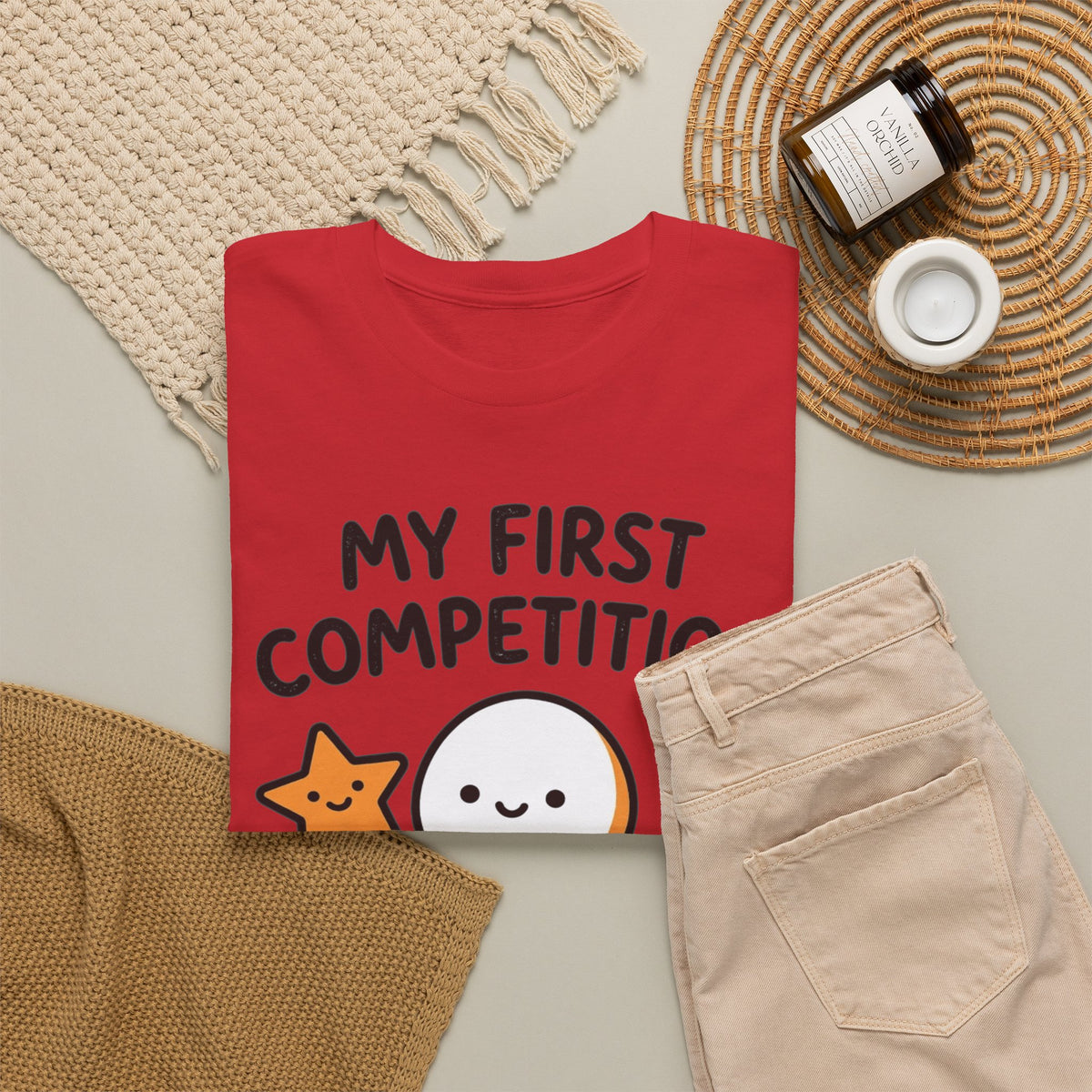 My First Competition Kids T‑Shirt – Cute Champ Podium Design