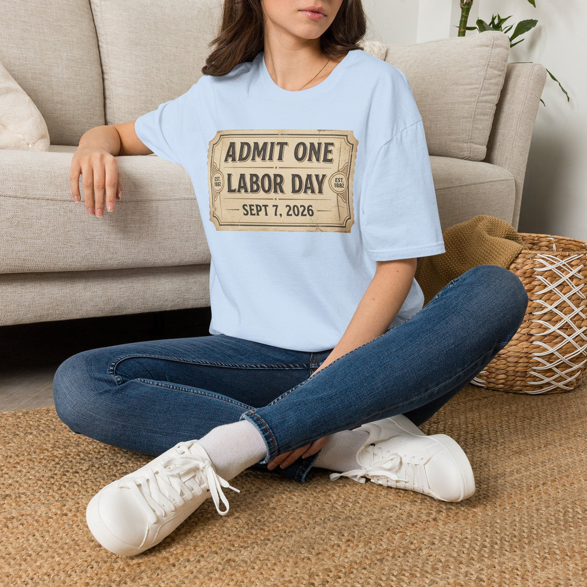 Labor Day 'Admit One' Ticket T-Shirt — Sept 7, 2026 Celebration Tee