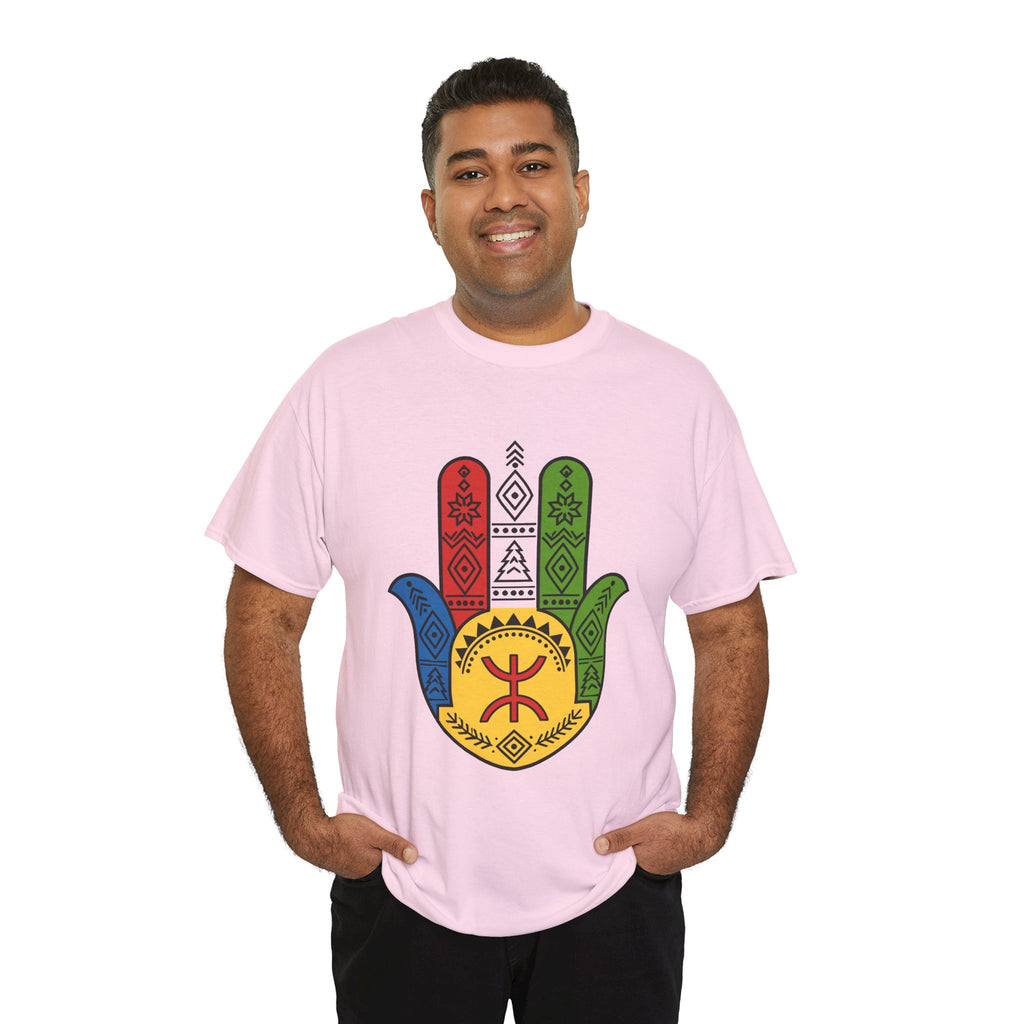 Hamsa Hand T-Shirt — Colorful Ethiopian Symbol Protection Tee