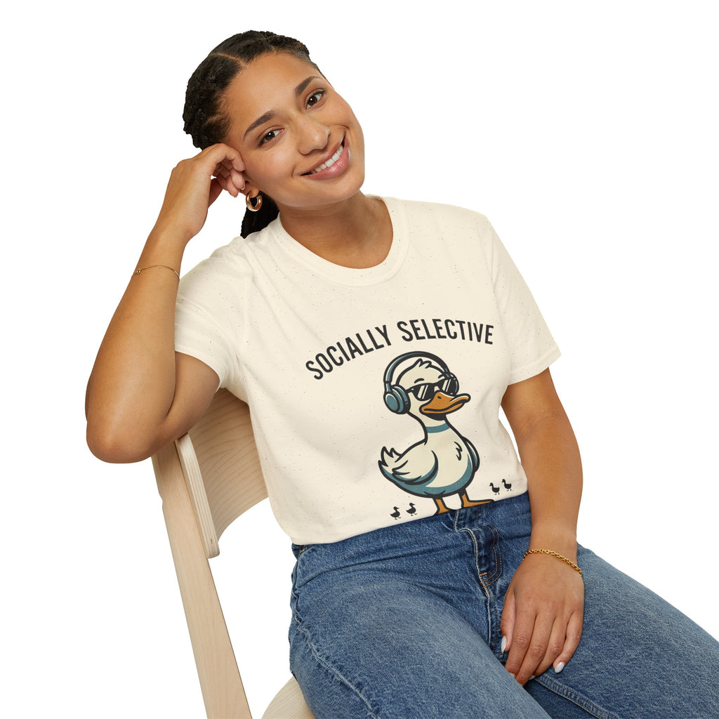 Socially Selective Duck T-Shirt — Funny Introvert Graphic Tee