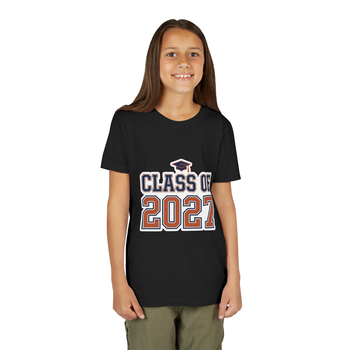 Class of 2027 Graduation Cap Kids Tee