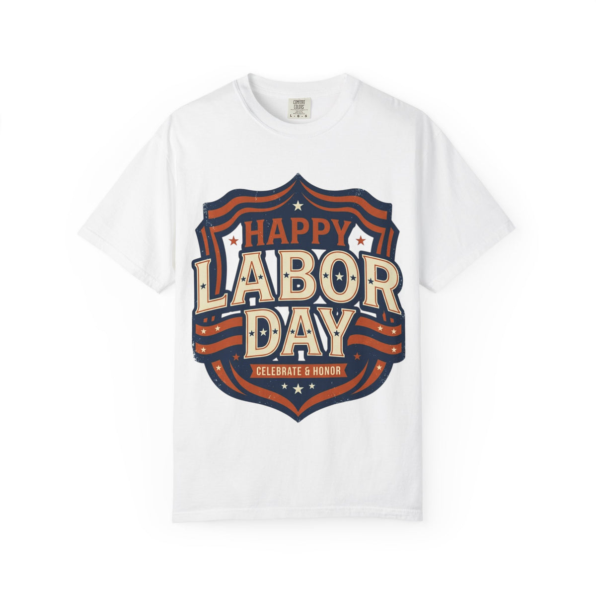 Happy Labor Day 'Celebrate & Honor' Shield Graphic T-Shirt