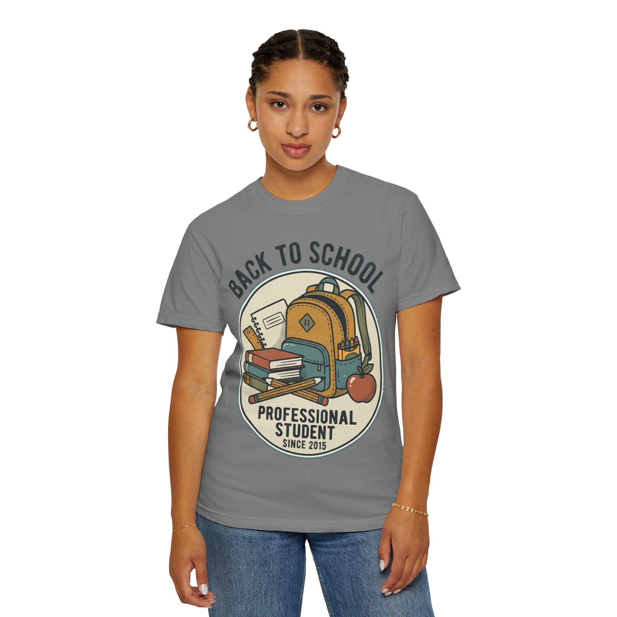 Back to School 'Professional Student' T-Shirt — Backpack & Books Graphic