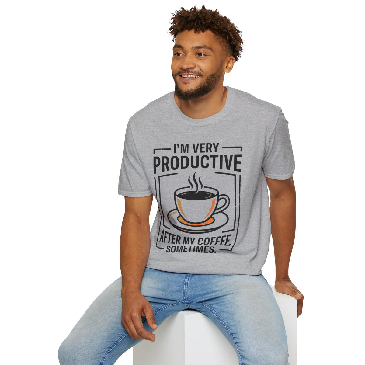 Coffee T-Shirt — "I'm Very Productive After My Coffee... Sometimes"