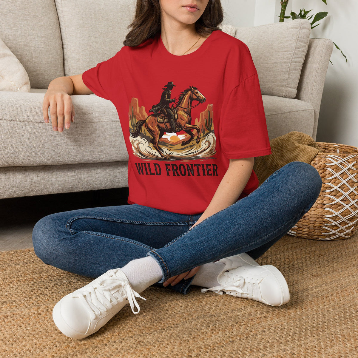 Wild Frontier Cowboy T-Shirt — Western Rider Graphic Tee