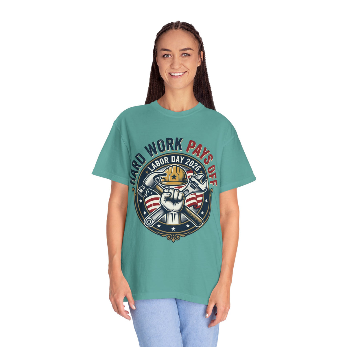 Labor Day 'Hard Work Pays Off' Graphic T-Shirt
