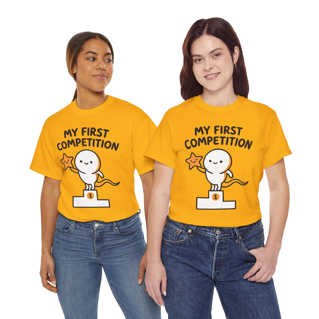 My First Competition Kids T‑Shirt – Cute Champ Podium Design