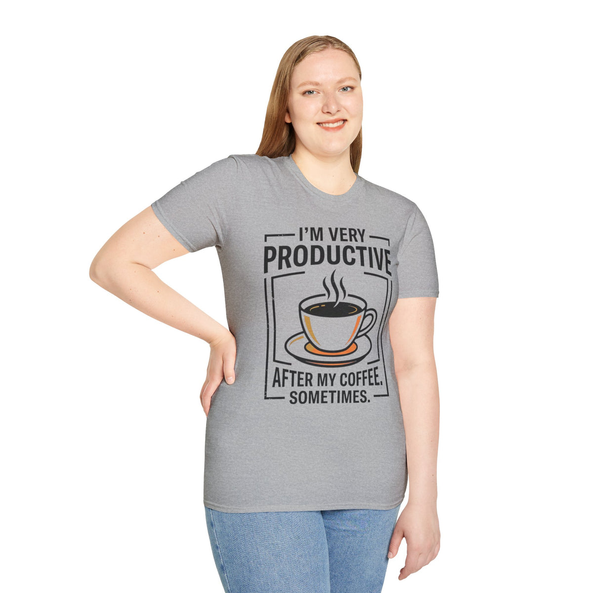 Coffee T-Shirt — "I'm Very Productive After My Coffee... Sometimes"