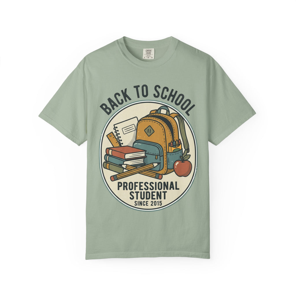 Back to School 'Professional Student' T-Shirt — Backpack & Books Graphic