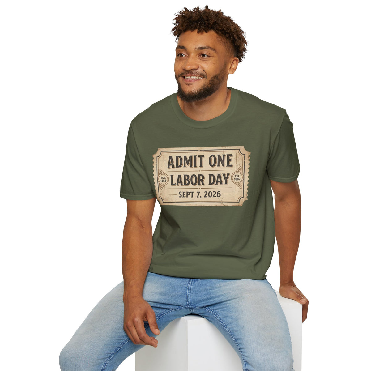 Labor Day 'Admit One' Ticket T-Shirt — Sept 7, 2026 Celebration Tee