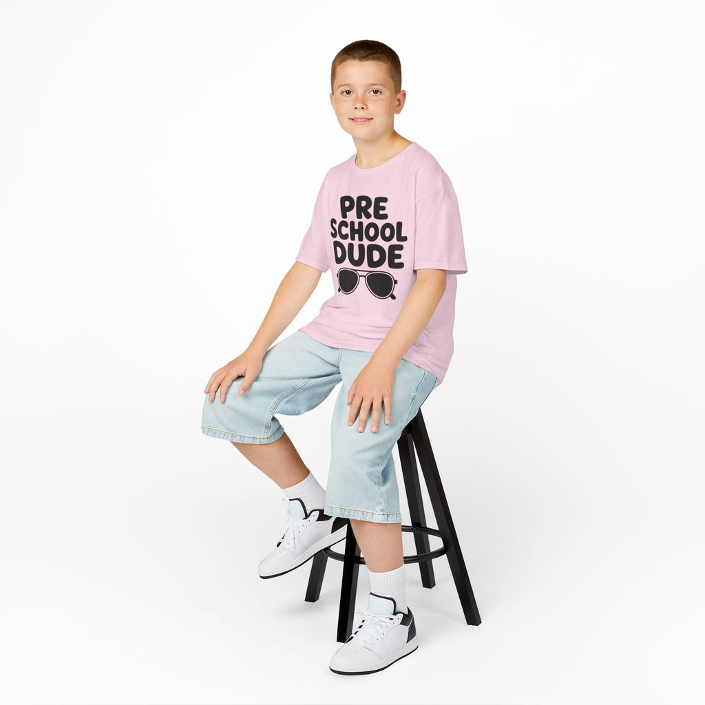 Preschool Dude Kids T‑Shirt — 'Preschool Dude' Sunglasses Graphic Tee for Boys