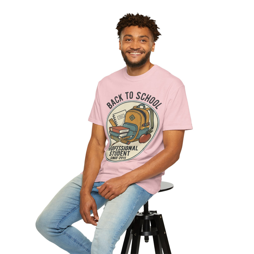 Back to School 'Professional Student' T-Shirt — Backpack & Books Graphic