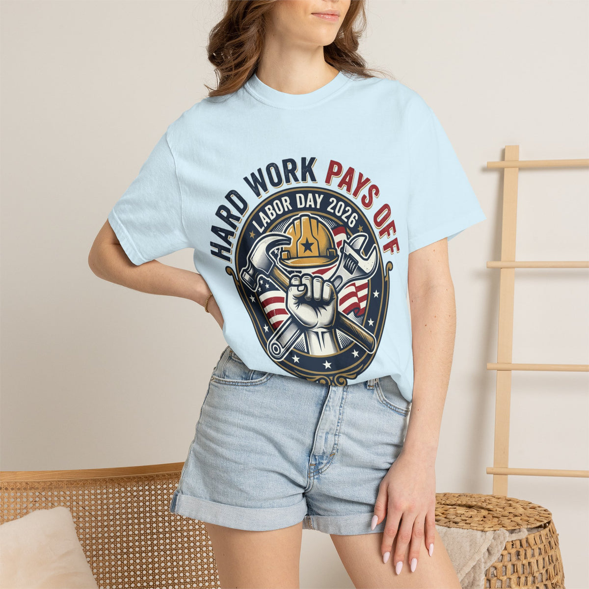 Labor Day 'Hard Work Pays Off' Graphic T-Shirt