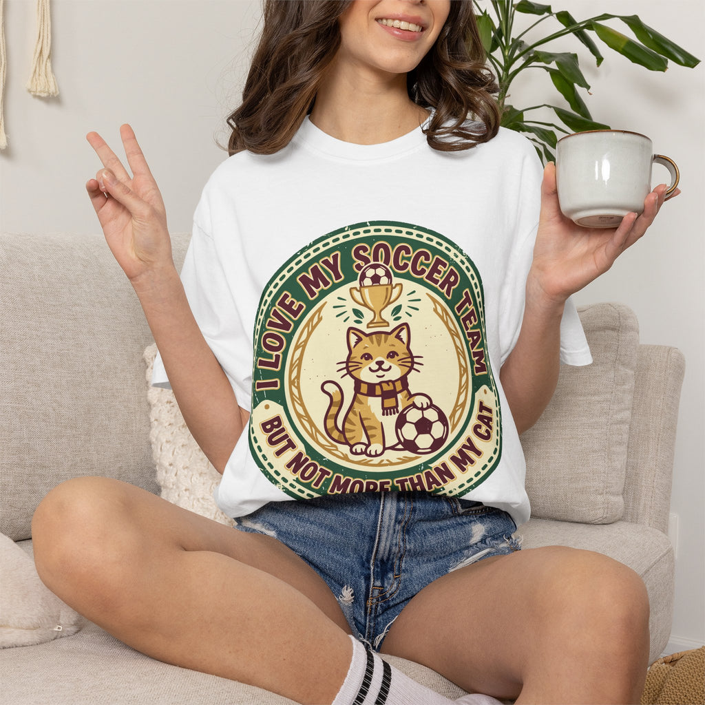 I Love My Soccer Team But Not More Than My Cat T-Shirt