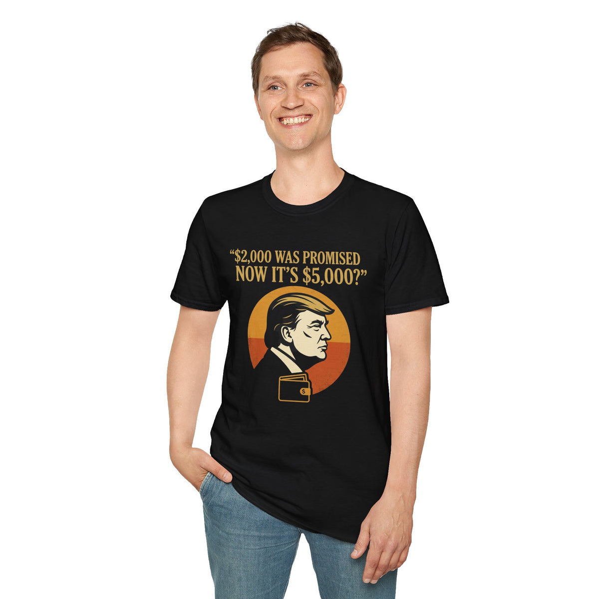 Trump 2,000 to 5,000 Retro Portrait T-Shirt