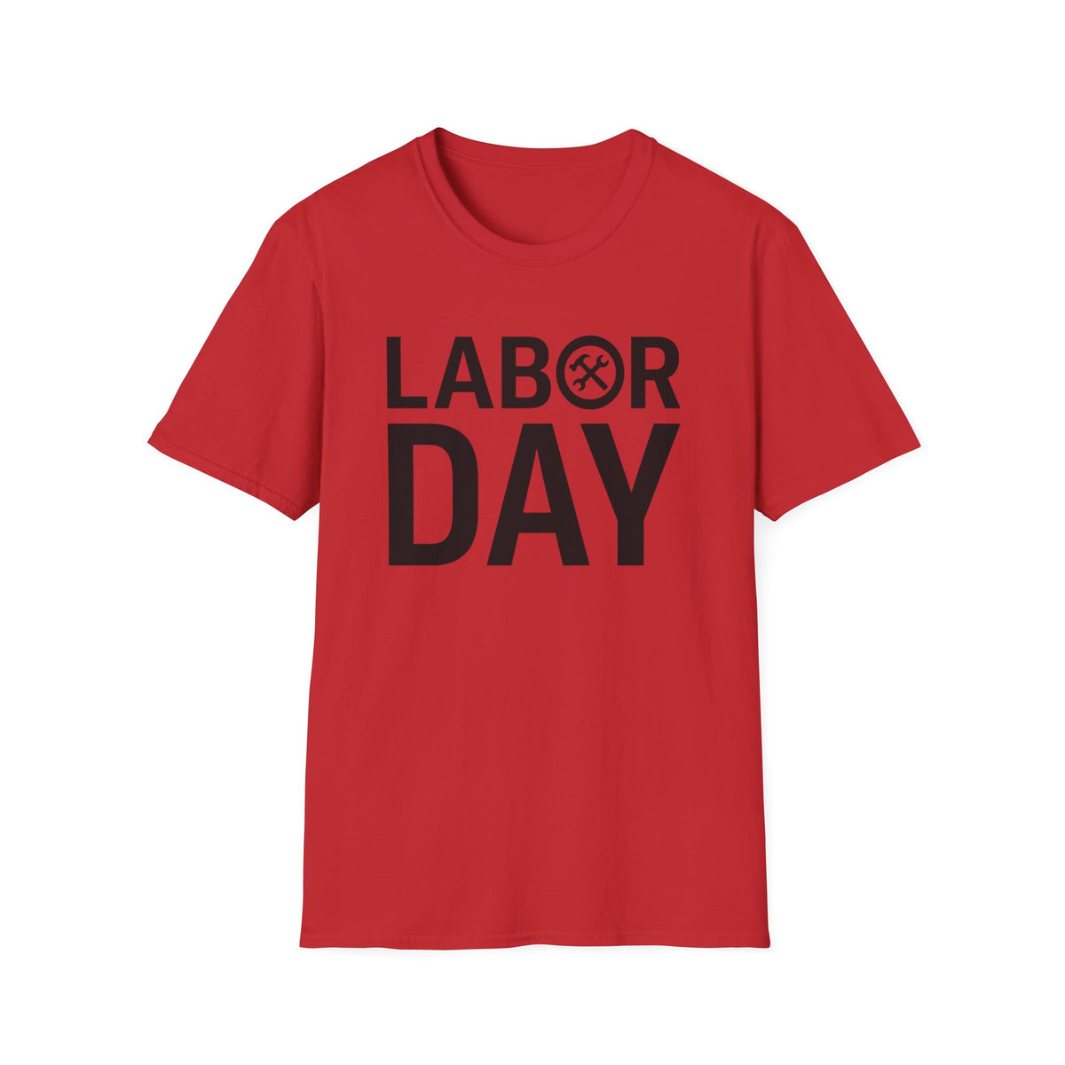 Labor Day Tools Graphic T-Shirt — Bold 'Labor Day' Text with Wrench & Hammer