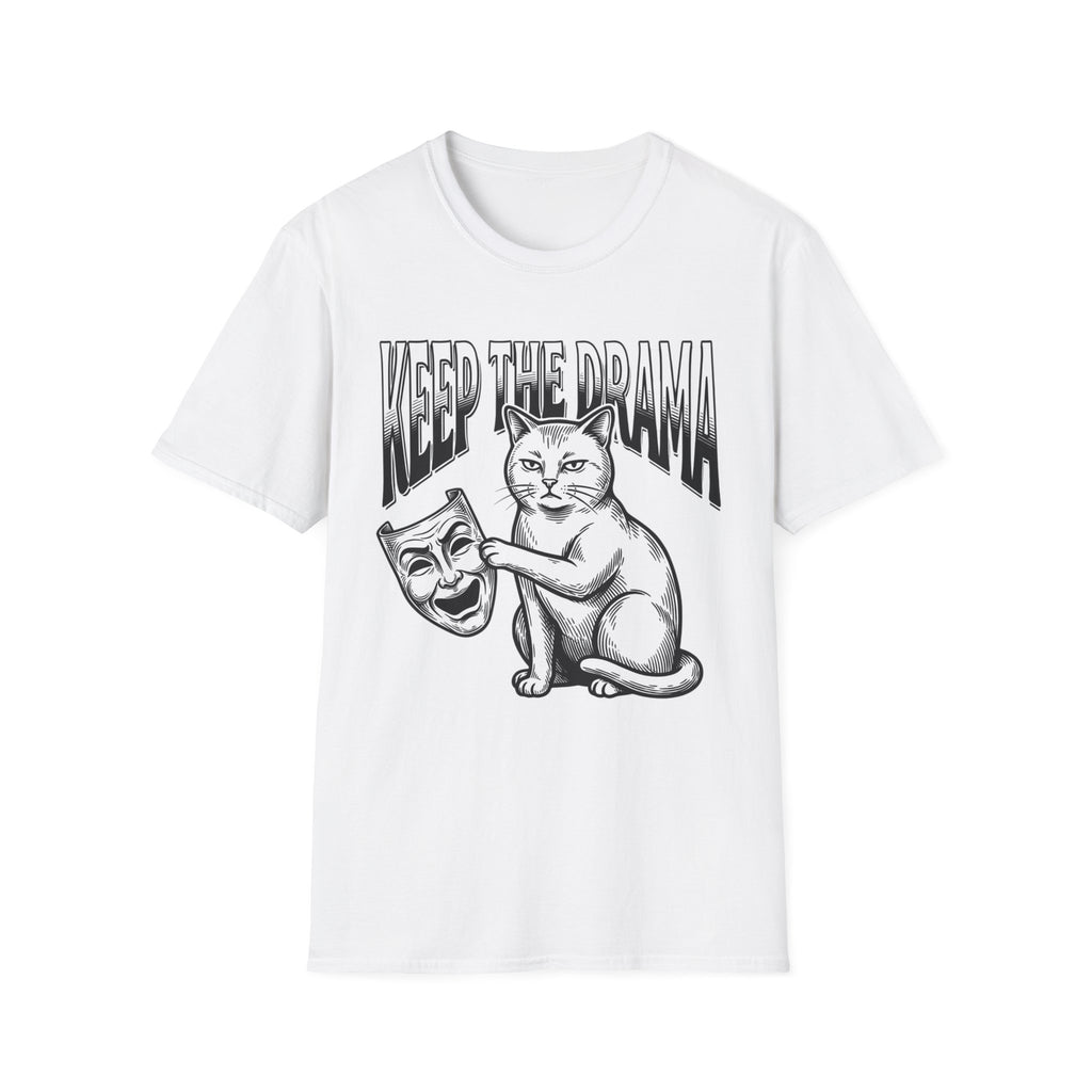 Keep the Drama Cat T-Shirt — Funny Cat Graphic Tee with 'Keep The Drama' Slogan