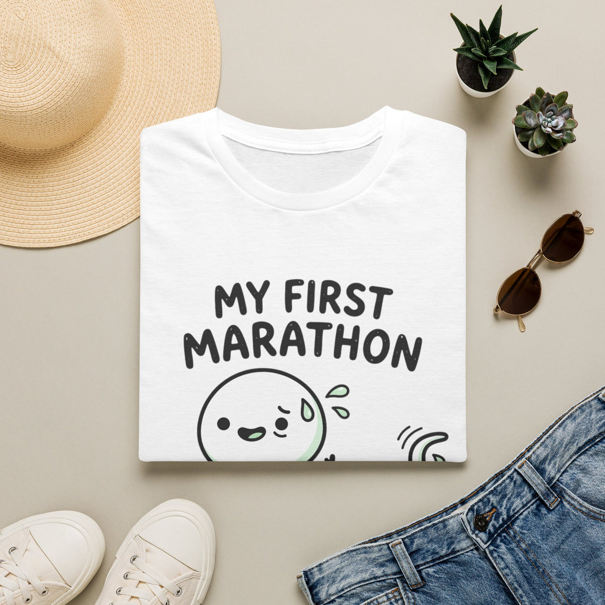 My First Marathon T-Shirt — Cute Beginner Runner Tee